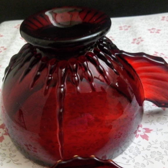 1920s Ruby Red Teacup and Saucer Depression glass - Picture 8 of 11